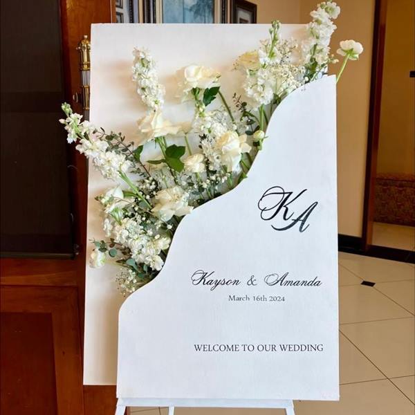 jual sewa flower box to our wedding kayson & amanda wave sidoarjo surabaya