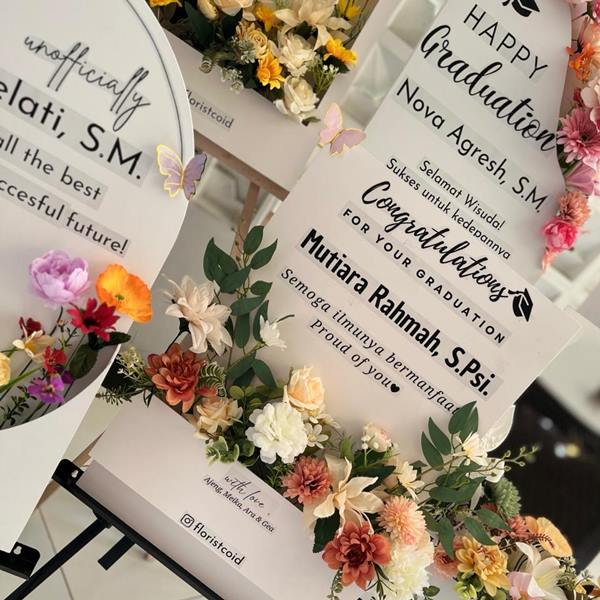 jual sewa flower congratulations mutiara rahmah S.Psi rectangle sidoarjo surabaya